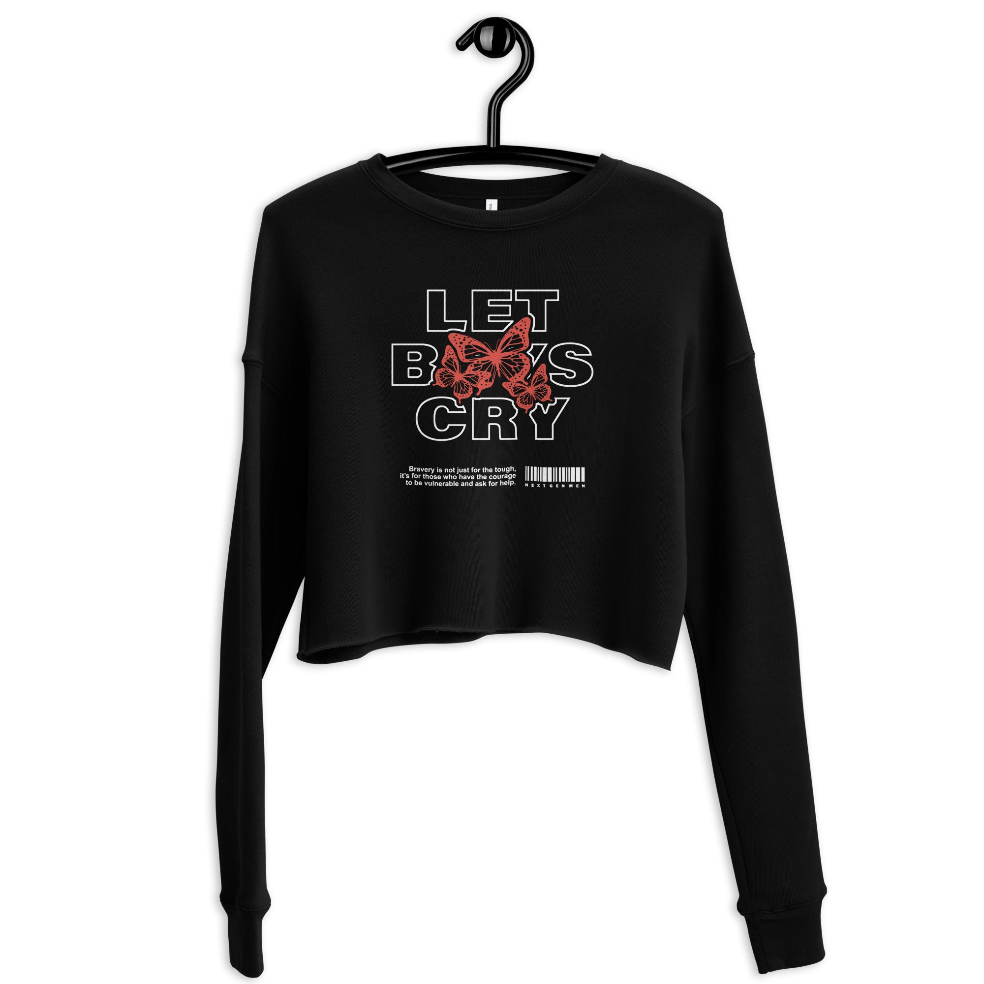‘Let Boys Cry’ Crop Sweatshirt